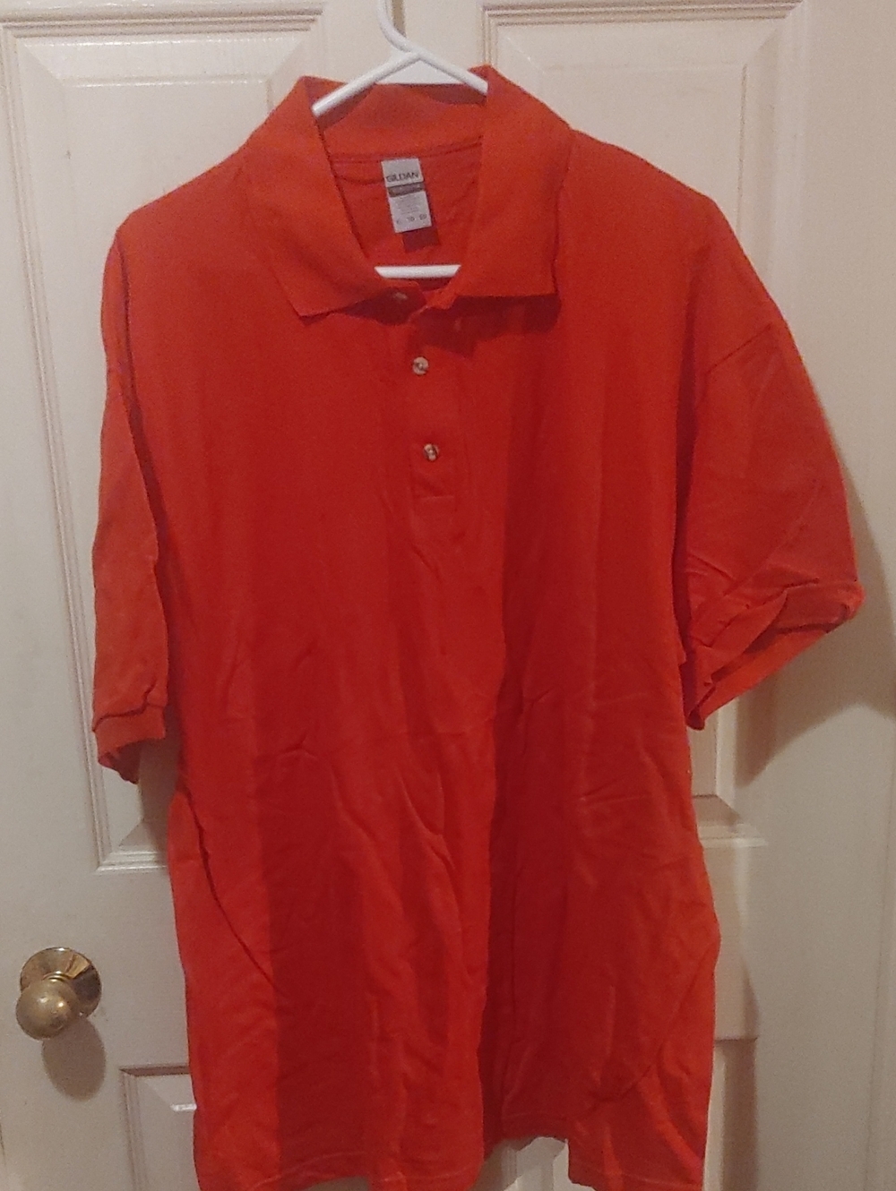 Gildan Men’s Bright Orange Polo Shirt - Short Sleeve